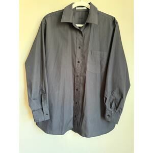 Foxcroft Black Button-Down Shirt | Women’s 14W | Classic Workwear Staple